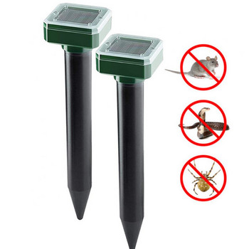 1/2/4Pcs Solar Ultrasonic Repeller Spike Mouse Gopher Mole Pest Rodent Repeller for Outdoor Farm Garden Accessories