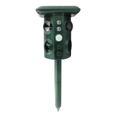 Solárny odpudzovač zvierat, vodotesný PIR senzor, vonkajšia záhrada, proti mačkám a psom, USB ultrazvukový solárny alarm, pohon všade