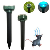 4 bucăți cu energie solară, ultrasunete, șoarece, cârtiță, dăunător, respingător pentru rozătoare, respingător pentru curte, cu LED-uri, pentru exterior, lampă pentru grădină.