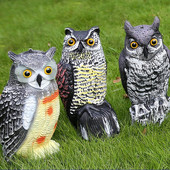 Naujas Karštas Išpardavimas Realistiškas paukščių baidyklė Besisukantis galvos Pelėda Prowler Masalas Apsauga Atbaidyti kenkėjus Kaliausė Sodo kiemas