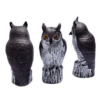 Нова гореща разпродажба Реалистично плашило за птици Въртяща се глава Owl Prowler Decoy Защита Репелент Борба с вредители Плашило Градина Двор