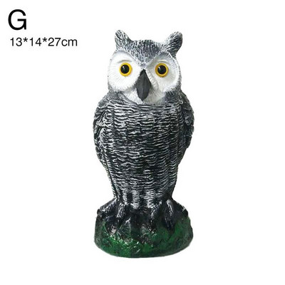 Naujas Karštas Išpardavimas Realistiškas paukščių baidyklė Besisukantis galvos Pelėda Prowler Masalas Apsauga Atbaidyti kenkėjus Kaliausė Sodo kiemas