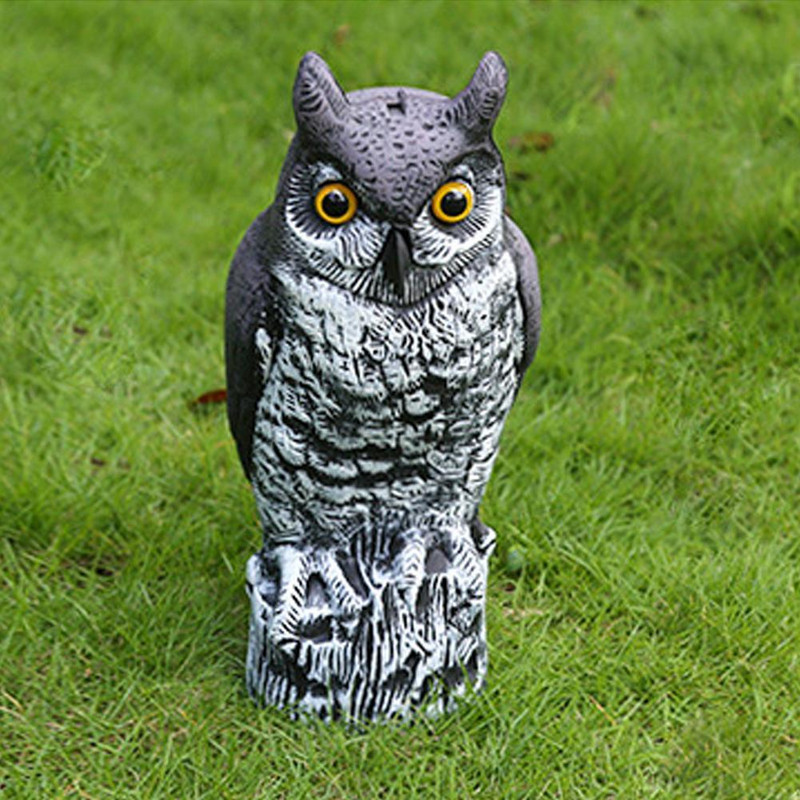 Naujas Karštas Išpardavimas Realistiškas paukščių baidyklė Besisukantis galvos Pelėda Prowler Masalas Apsauga Atbaidyti kenkėjus Kaliausė Sodo kiemas