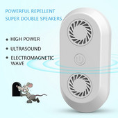 Elektroninis kenkėjų atbaidymo ultragarsinis pelės tarakonų atbaidymo įtaisas vabzdžių žiurkių vorų uodų žudikas kenkėjų nuo uodų 1 vnt.