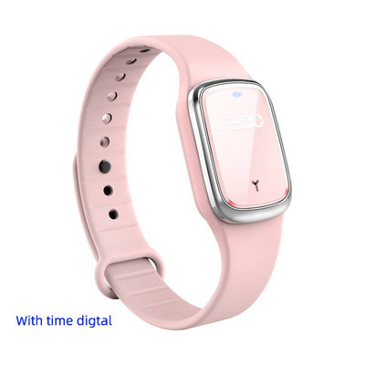 2 vnt Ultragarsinis uodus atbaidantis laikrodis, USB įkraunamas vandeniui atsparus apyrankė nuo uodų vabzdžių ultragarso vaikams suaugusiems