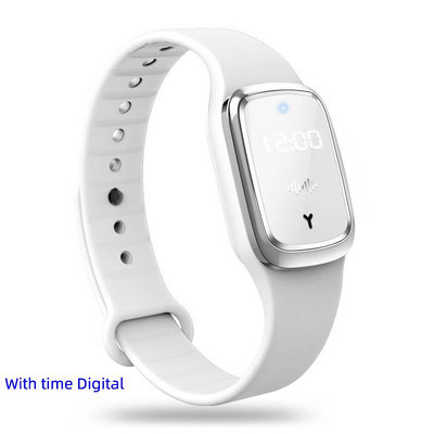 2 vnt Ultragarsinis uodus atbaidantis laikrodis, USB įkraunamas vandeniui atsparus apyrankė nuo uodų vabzdžių ultragarso vaikams suaugusiems