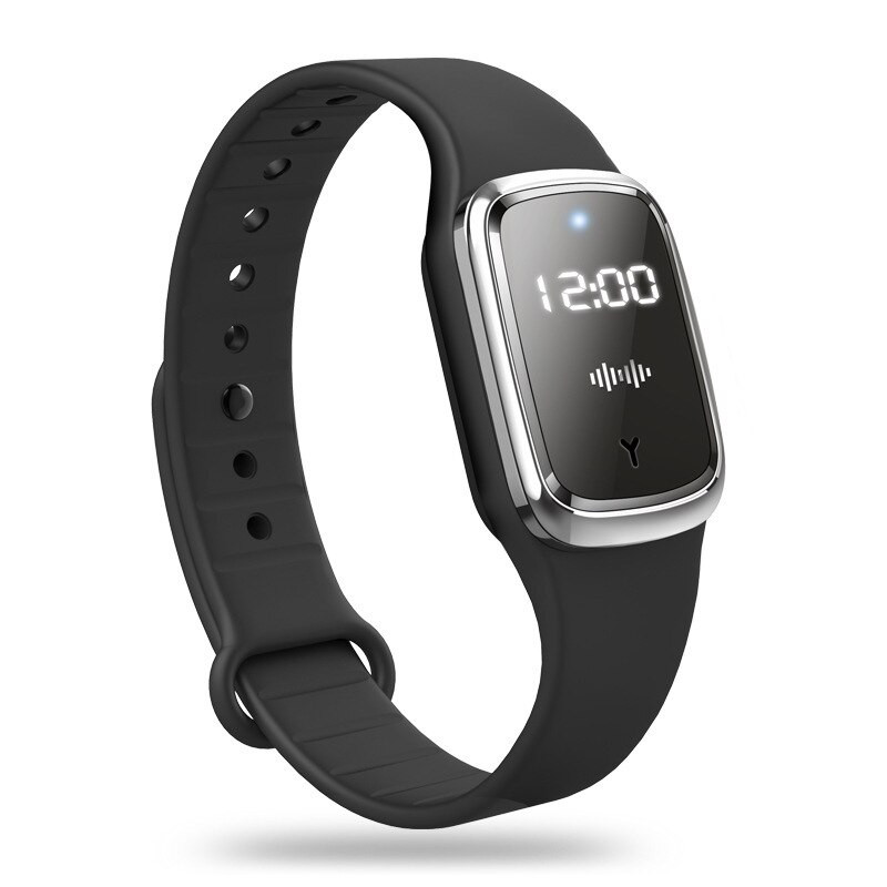 2 vnt Ultragarsinis uodus atbaidantis laikrodis, USB įkraunamas vandeniui atsparus apyrankė nuo uodų vabzdžių ultragarso vaikams suaugusiems