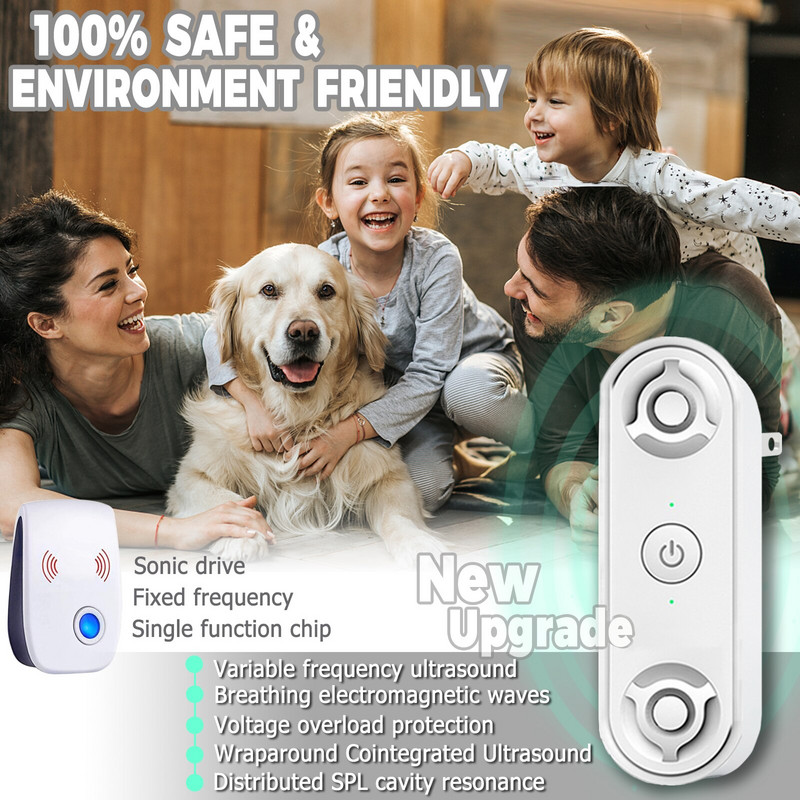 Ultrahangos rovarriasztó kártevőriasztó elektronikus szúnyogirtó elektromos rovarirtó csótányriasztó szúnyoggyérítés