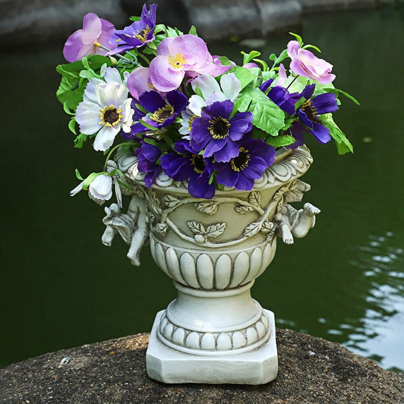 Ghiveci de flori de înger pentru fată din rășină, suport pentru suculente, figurine, artizanat, pentru interior, grădină, curte, sat, statuie, decor