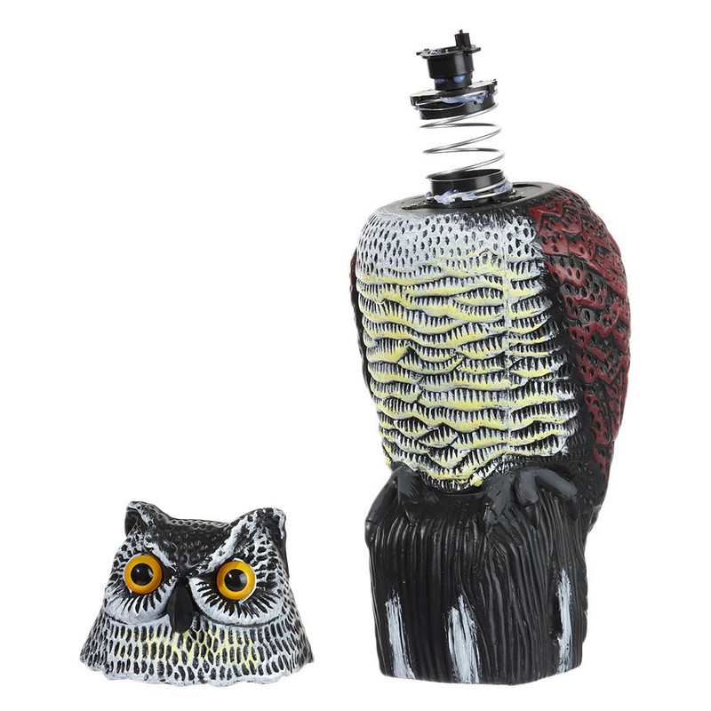 Външен двор Изплашване на птици Въртяща се глава Градинска декорация Контрол на вредители Птици Репелент Възпиращ птици Примамка за бухал