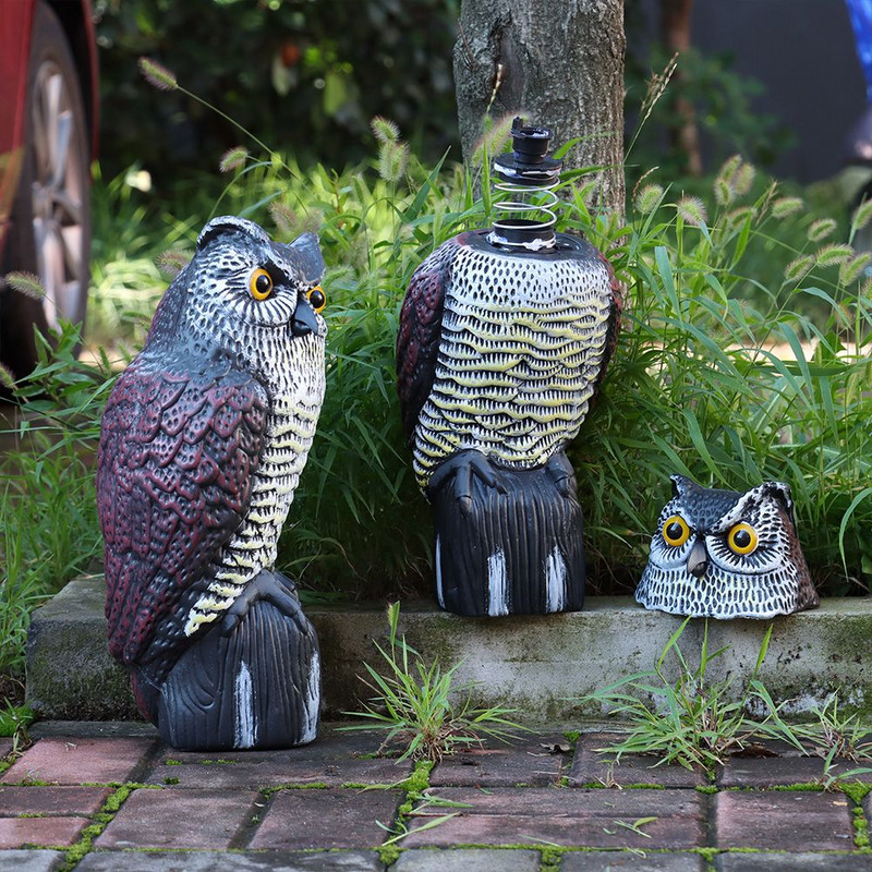 Външен двор Изплашване на птици Въртяща се глава Градинска декорация Контрол на вредители Птици Репелент Възпиращ птици Примамка за бухал