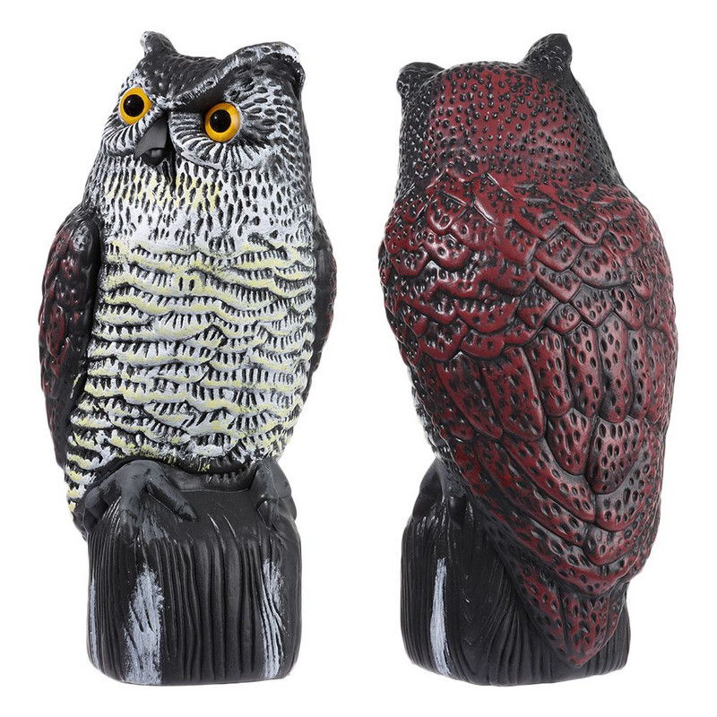 Външен двор Изплашване на птици Въртяща се глава Градинска декорация Контрол на вредители Птици Репелент Възпиращ птици Примамка за бухал