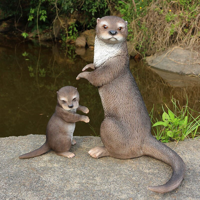 Kiemo statula Lauko sodo puošmena Priedai Rankų skulptūra Derva Figūrėlė Vejos sodai Papuošalai Gyvūnai Skulptūra