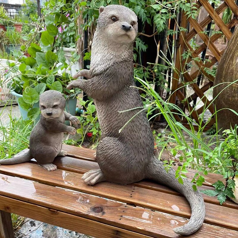 Kiemo statula Lauko sodo puošmena Priedai Rankų skulptūra Derva Figūrėlė Vejos sodai Papuošalai Gyvūnai Skulptūra