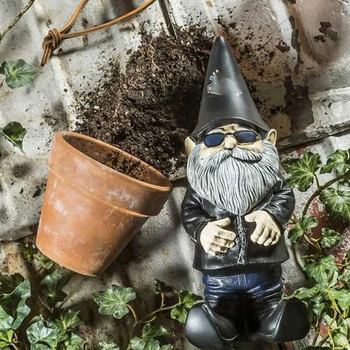 15cm Μοτοσικλέτα εξωτερικού χώρου Gnome Gnome Νάνος Ρητίνης Διακοσμητικά Κήπου Διακοσμήσεις Κήπου Χειροτεχνίες