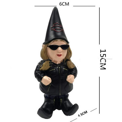 15 cm lauko motociklas gnomas nykštukas nykštukas dervos sodo papuošalai sodo papuošalai amatai