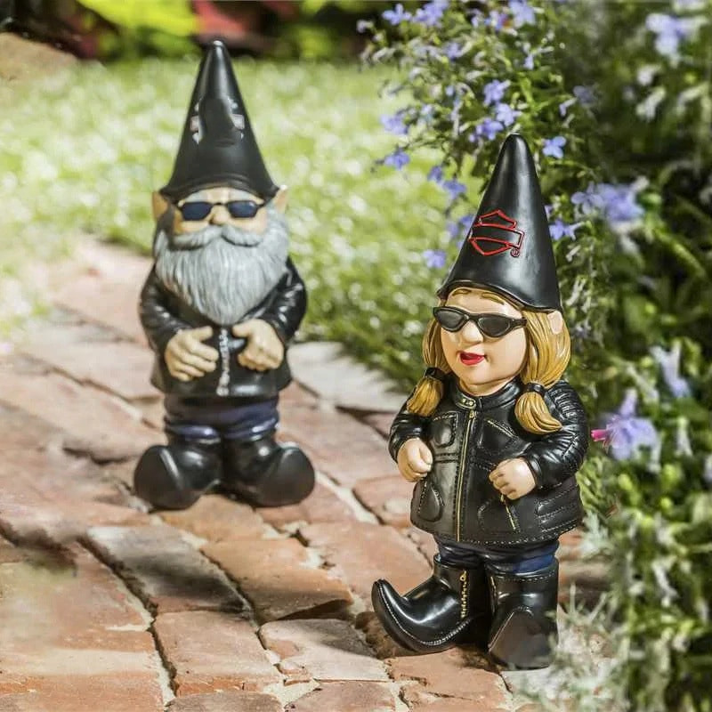 15 cm lauko motociklas gnomas nykštukas nykštukas dervos sodo papuošalai sodo papuošalai amatai