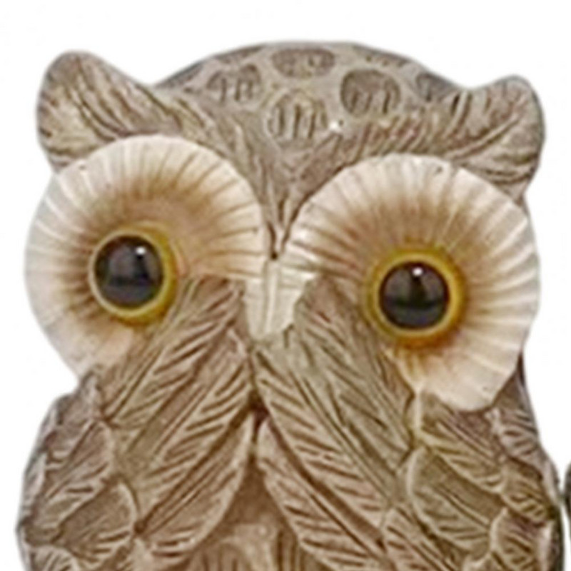 3 vnt stalinė statula Akį traukianti pelėdos figūrėlė, mini pelėdos figūrėlė stalinė sodo paukščių statulos