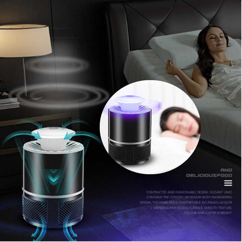 „Behogar“ elektrinė USB lemputė nuo uodų žudymo 5 lygių pritemdoma jutiklinė vabzdžių gaudyklė, atbaidanti musių gaudykle