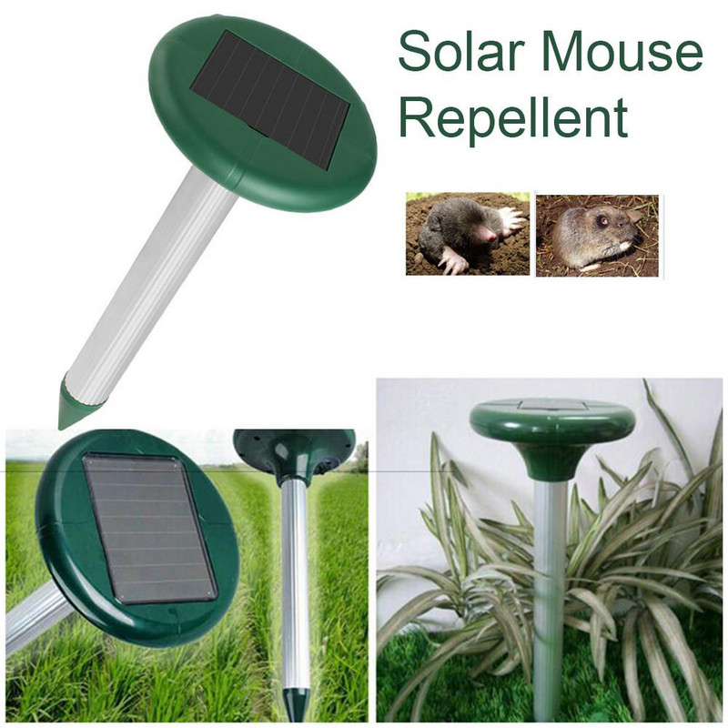 2 db napenergiával működő kígyóegér, rágcsálóriasztó ultrahangos kerti udvarhoz Fox Mole Gopher állatriasztó kártevőirtás