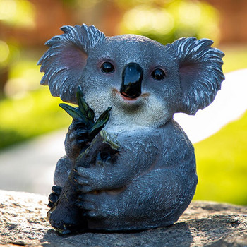 Y.DSHH Градински скулптури на открито Форма на коала за градинска декорация Водоустойчиви скулптури от смола за животни на открито Двор за градински декор