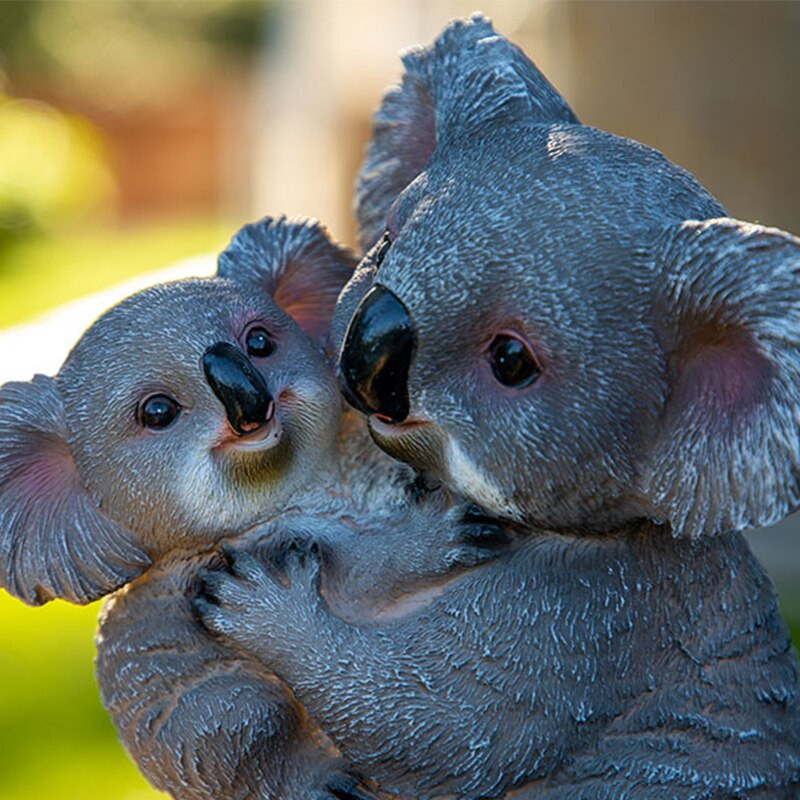 Y.DSHH lauko sodo skulptūros koalos formos sodo dekoravimui, vandeniui atsparios lauko gyvūnų dervos kiemo sodo dekoro skulptūros