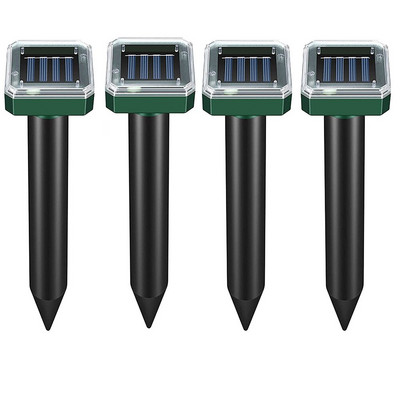 Saulės pelės atbaidymo vibracijos ultragarsinis lauko elektroninis kenkėjų atbaidiklis IP44 vandeniui atsparus sodo ūkio paukščių atbaidymo įrankis