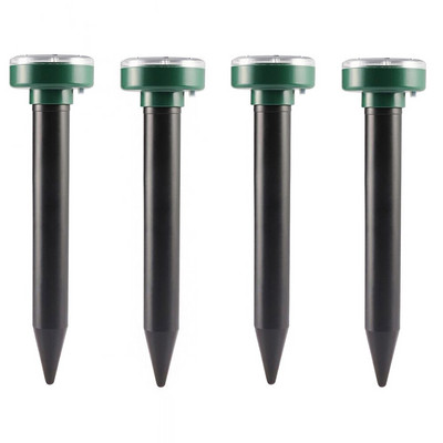 Saulės pelės atbaidymo vibracijos ultragarsinis lauko elektroninis kenkėjų atbaidiklis IP44 vandeniui atsparus sodo ūkio paukščių atbaidymo įrankis