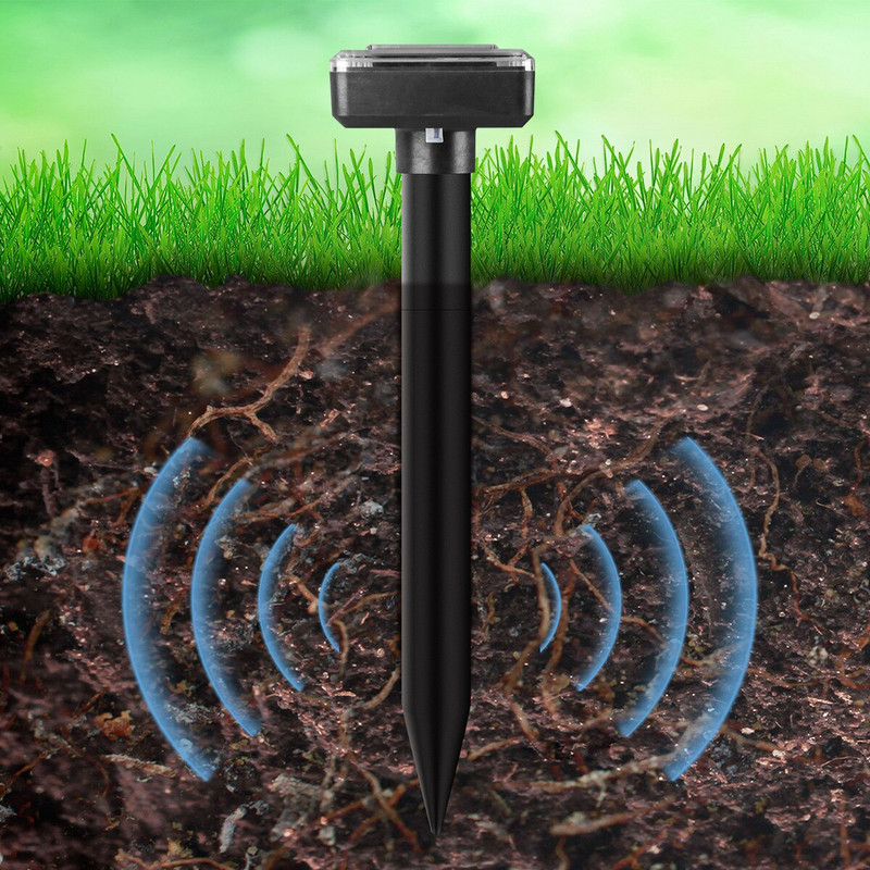 Saulės energija varomas ultragarsinis pelės kurmis kenkėjų graužikų atbaidiklis gyvatės LED lempos atbaidiklis lauko sodo ūkiui