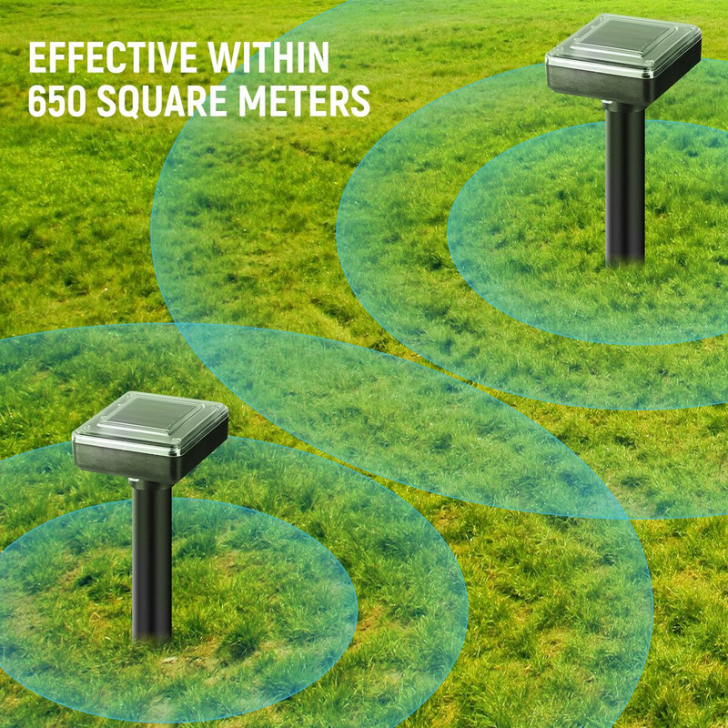 Saulės energija varomas ultragarsinis pelės kurmis kenkėjų graužikų atbaidiklis gyvatės LED lempos atbaidiklis lauko sodo ūkiui