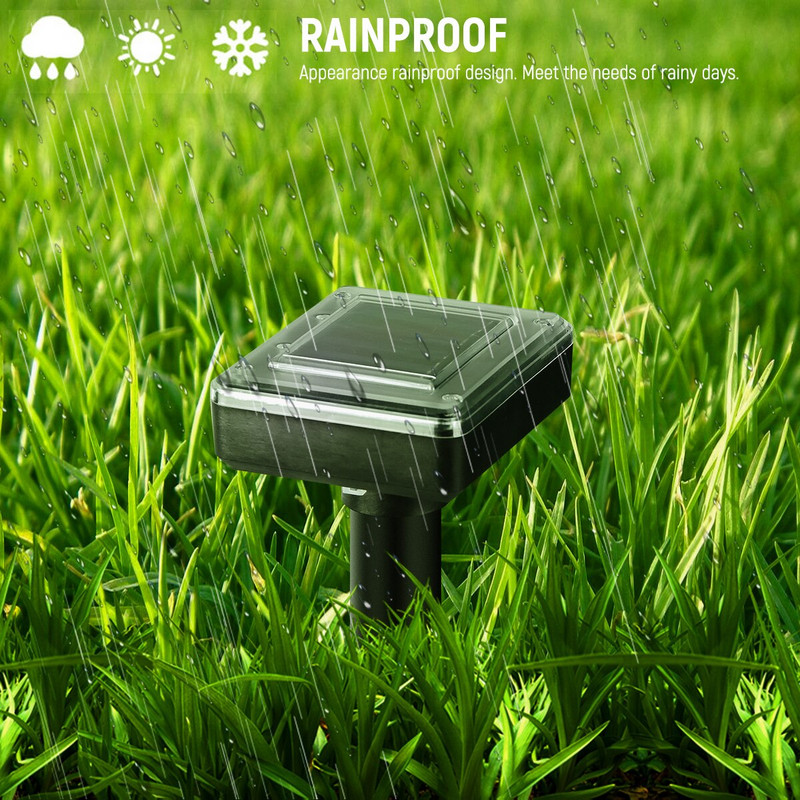 Saulės energija varomas ultragarsinis pelės kurmis kenkėjų graužikų atbaidiklis gyvatės LED lempos atbaidiklis lauko sodo ūkiui