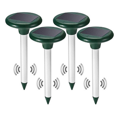 2/4 vnt Kurmių žiurkių atbaidymo saulės ultragarsinis šikšnosparnis sodo kenkėjų atbaidymo lauko ultragarsinis kenkėjų atbaidymo įtaisas pelės gaudyklė