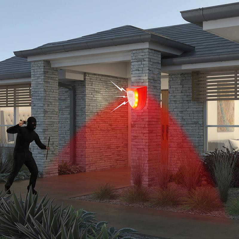 Päikesesensor Alarm Valgusalarm Loomade tõrjuja Metssigade Sõit Professionaalsed Vargusevastased Vilkuvad Repellendid Sireen