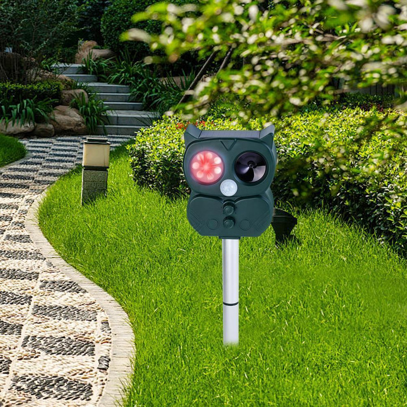 Saulės sodo sodo paukščių atbaidiklis Ultragarsinis gyvūnų pelės dekoravimas sodo atbaidymo atbaidiklis B7a5