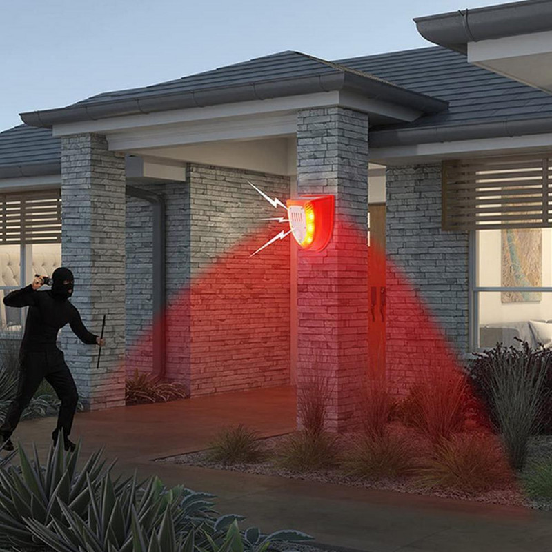 Päikesealalarmi valgus, koer haukuv loomatõrje, liikumisandur, häirevalgusti väliaia turvalamp talude jaoks Aed D8q4