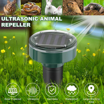 Solar Powered Ultrasonic Mouse Mole Pest Rodent with Light Lamp Light LED Outdoor Repeller Yard Repeller Yard Repelle Z5Y4
