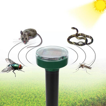 Слънчево захранван ултразвуков звуков мишка Mole Pest Grizač със светлинна лампа Light LED Outdoor Repeller Yard Repeller Yard Repelle Z5Y4