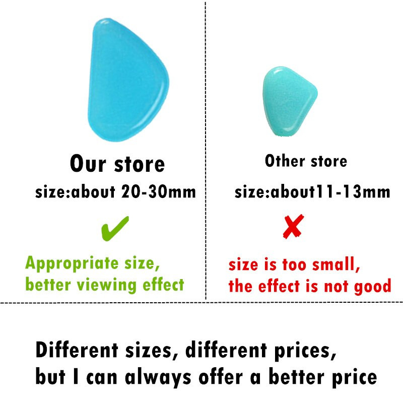 Pietre luminoase de 2-3 cm care strălucesc în întuneric Roci în vrac Pietricele de grădină Rezervor de pești pentru acvariu decor în aer liber Culoare amestec alb 1000