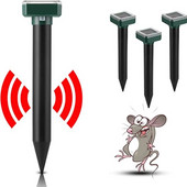2/4 vnt Saulės kurmis atbaidantis ultragarsinis lauko varomas garsinis atgrasymo priemonė – kurmių kamštelis, gąsdintuvas, skirtas vejos sodui ir kiemo namams