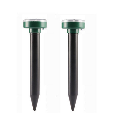 2/4 vnt Saulės kurmis atbaidantis ultragarsinis lauko varomas garsinis atgrasymo priemonė – kurmių kamštelis, gąsdintuvas, skirtas vejos sodui ir kiemo namams