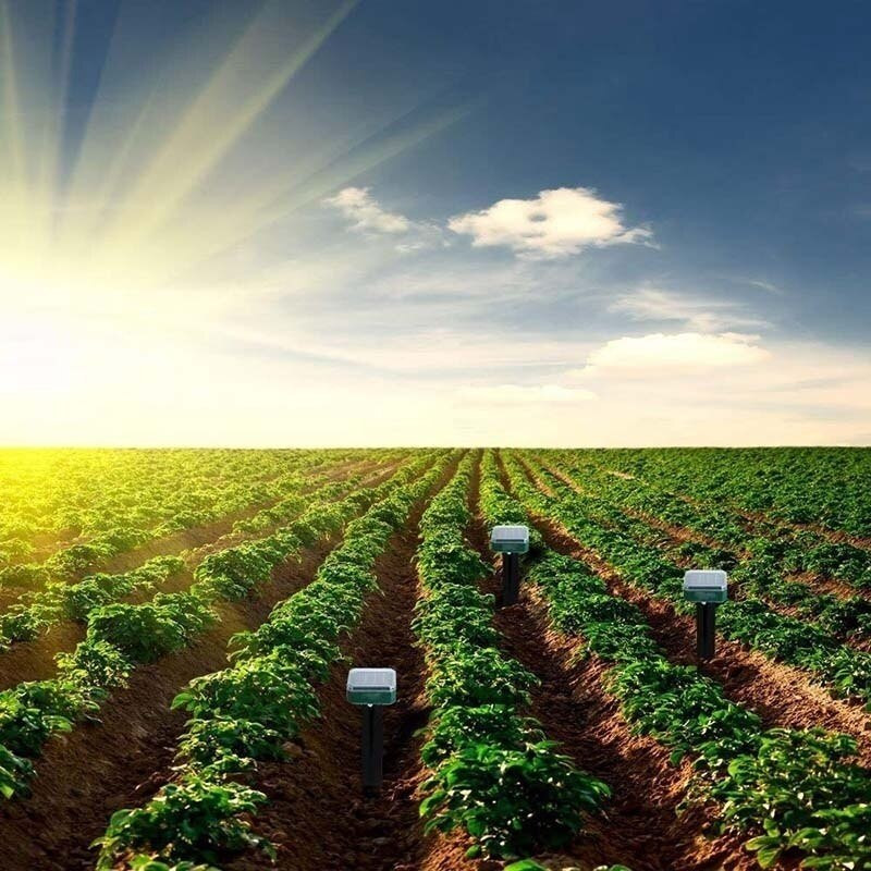 10 pakelių lauko saulės ultragarsinės vibracijos kenkėjų atbaidiklis gyvačių atbaidiklis, skirtas vejos sodui Courtyard Farm Hot