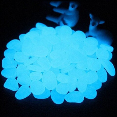100/200/300 vnt. Šviečiantys tamsoje akmenys Švytintys akmenys Fluorescentiniai šviesūs akmenukai Šviečiantys akmenys akvariumo sodo dekoravimui