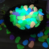 100 vnt/pak. Spalva akmenukai Šviečiantys akmenys Namų įranga Baseinas Ornamentas takams Derva žuvų tvenkinio priedai