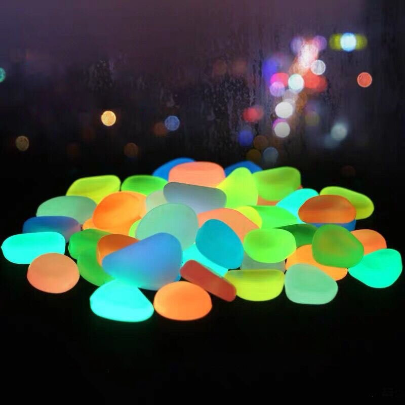 100 vnt/pak. Spalva akmenukai Šviečiantys akmenys Namų įranga Baseinas Ornamentas takams Derva žuvų tvenkinio priedai