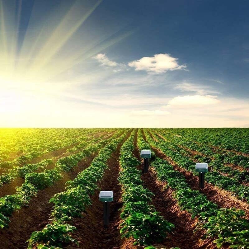 10 pachete de alungare solară cu vibrații ultrasunete în aer liber pentru respingere a dăunătorilor pentru peluză, grădină, curte, fermă