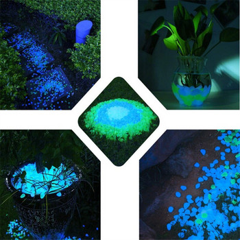 200 бр градински светещи в тъмното светещи камъчета за пътеки растения аквариум декор светещи камъни аквариум градинска декорация