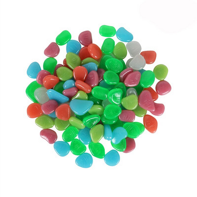 100 vnt Namų sodo dekoras Šviečiantys akmenukai Žuvys Akvariumas Akvariumo žėrinčios uolos Kalėdų puošmena Namų reikmenys