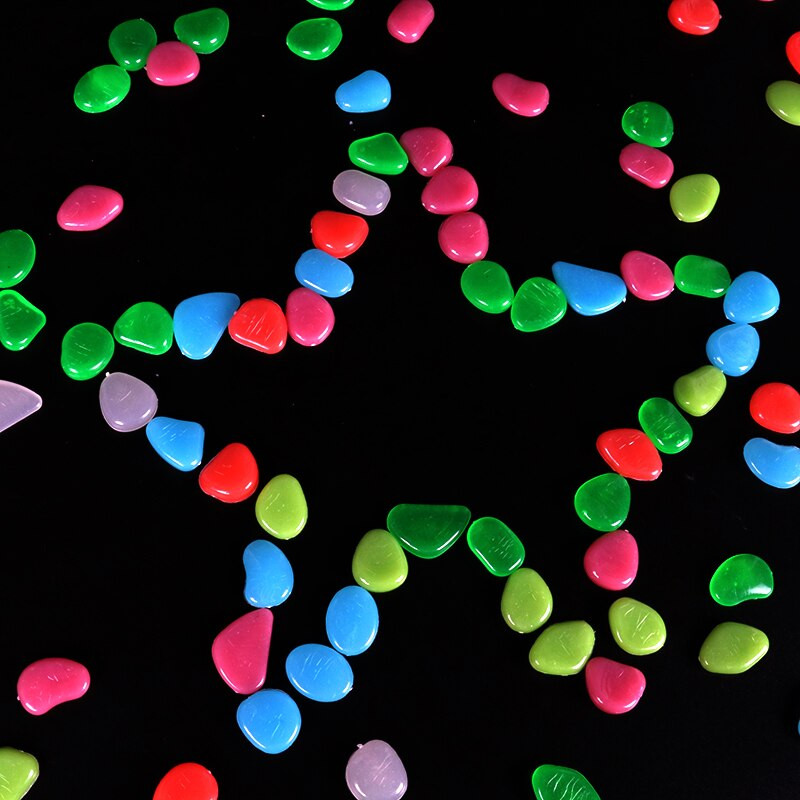 100 vnt Namų sodo dekoras Šviečiantys akmenukai Žuvys Akvariumas Akvariumo žėrinčios uolos Kalėdų puošmena Namų reikmenys