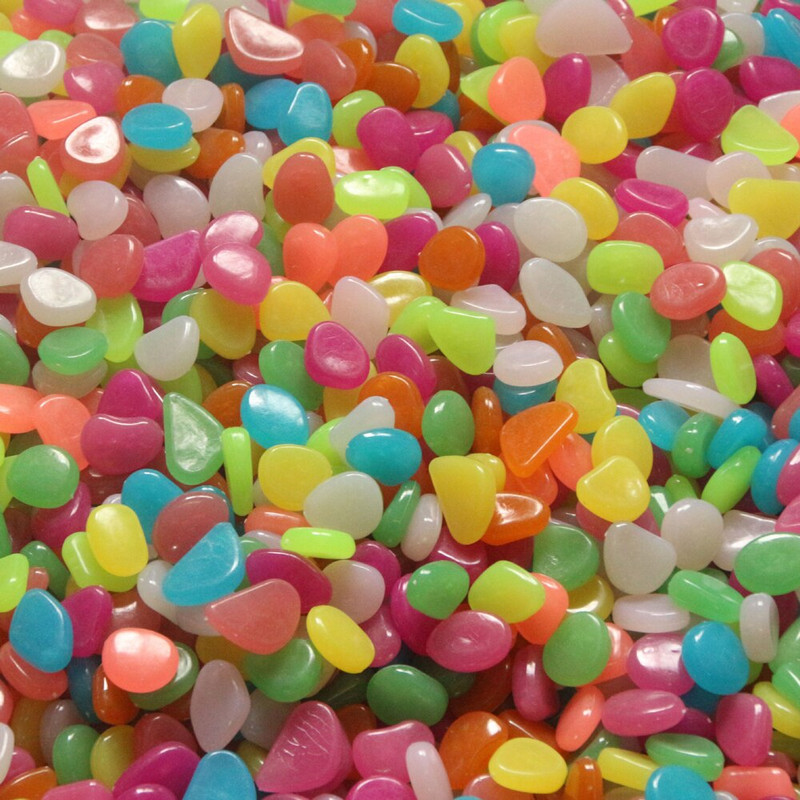 300 бр. Градински светещи в тъмното светещи камъчета за пътеки Аквариумни растения Светещи камъни Градински аксесоари