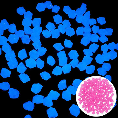 300 vnt sodo dekoras Šviesūs akmenys šviečiantys akmenys tamsoje šviečiantys dervos akmenys lauko žuvų bako dekoras Sodo kiemo dekoras